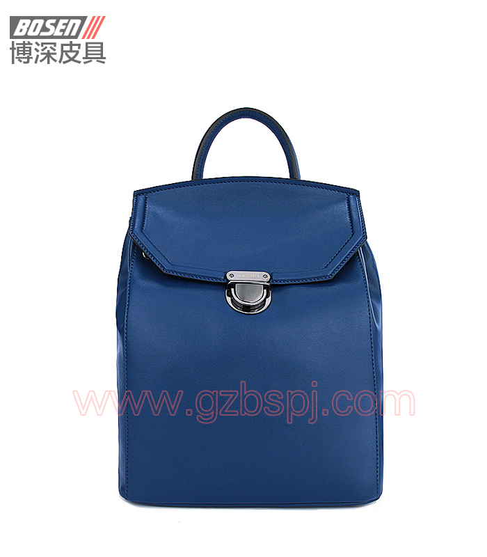 女包工廠|女包加工|廣州女包廠|藍色二皮女士背囊 BSWB001002